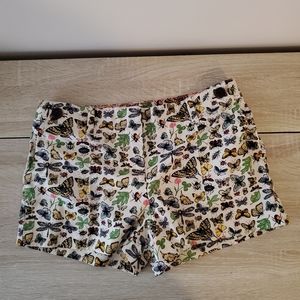 J Crew butterfly shorts size 0 city fit